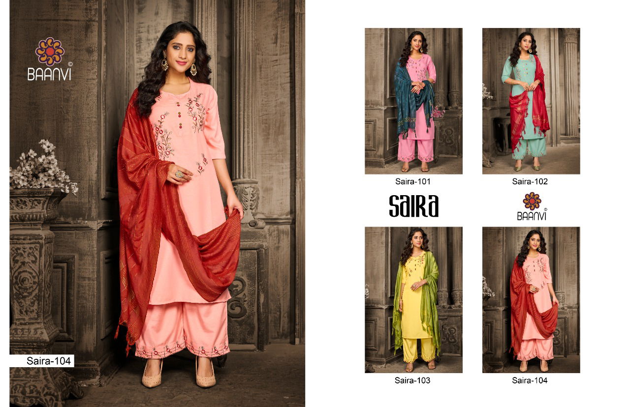 Baanvi Saira Dainamic Festive Wear Heavy Ready Made Suit Collection